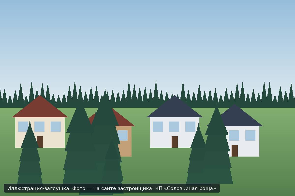Иллюстрация-заглушка; фото посёлка — на сайте застройщика